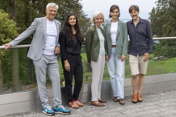 Festivalleiter Matthias Helwig, Dr. Kinza Khan und Prof. Dr. Ursula Münch (Akademie für Politische Bildung), Moderatorin Anna-Elena Knerich (Bayerischer Rundfunk), Regisseur und Drehbuchautor Hans Steinbichler (© Jörg Reuther)