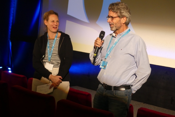 Moderatorin Eva Bauriedl und Martin Baranowski (Filmpate Kulturforum Starnberg) (© Antje Bultmann)